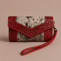 Crimson Prairie Envelope Wristlet
